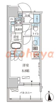 防音室のある楽器可 賃貸物件 1 R 12.5万円の図面１
