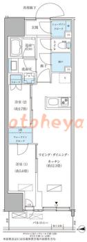 防音室のある楽器可 賃貸物件 2 LDK 25.6万円の図面１