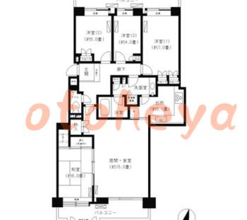kanagawa物件 4 LDK 18.5万円の図面１