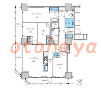 楽器可の賃貸物件 3 LDK 49.5万円の図面１