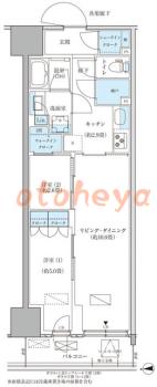 防音室のある楽器可 賃貸物件 2 LDK 25.6万円の図面１
