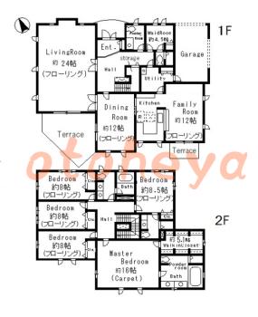 楽器可の賃貸物件 5 LDK 150万円の図面１