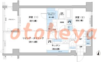 防音室のある楽器可 賃貸物件 1 SLDK 23.4万円の図面１