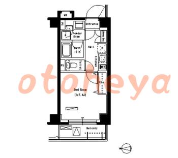 楽器可の賃貸物件 1 K 11.9万円の図面１