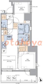 防音室のある楽器可 賃貸物件 1 SLDK 18万円の図面１