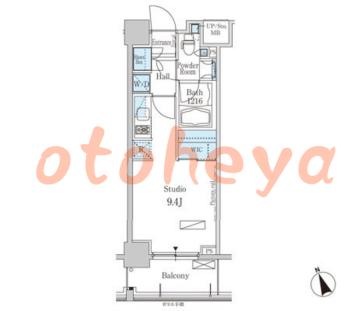 グランドピアノ可の賃貸物件 1 R 13.7万円の図面１