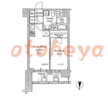 防音室のある楽器可 賃貸物件 1 LDK 15万円の図面１