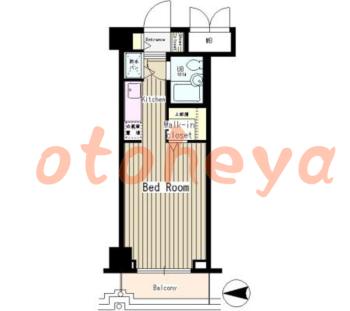 楽器可の賃貸物件 1 R 5.6万円の図面１