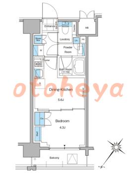 グランドピアノ可の賃貸物件 1 DK 13.8万円の図面１