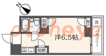 楽器可の賃貸物件 1 R 5.5万円の図面１