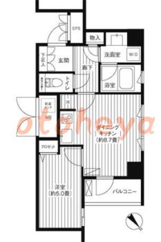 楽器可の賃貸物件 1 LDK 17.3万円の図面１