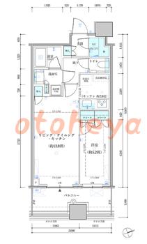 防音室のある楽器可 賃貸物件 1 LDK 29.1万円の図面１