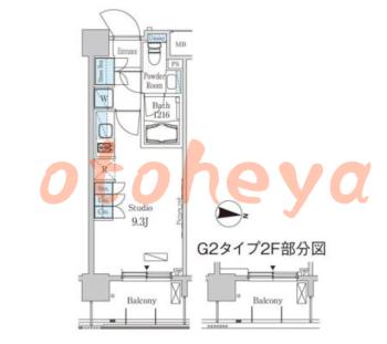 防音室のある楽器可 賃貸物件 1 R 10.7万円の図面１