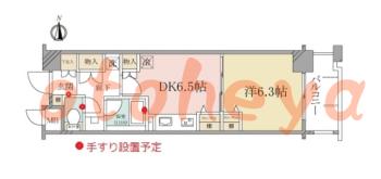 metoro物件 1 DK 13.5万円の図面１