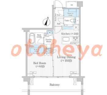 防音室のある楽器可 賃貸物件 1 LDK 29.5万円の図面１