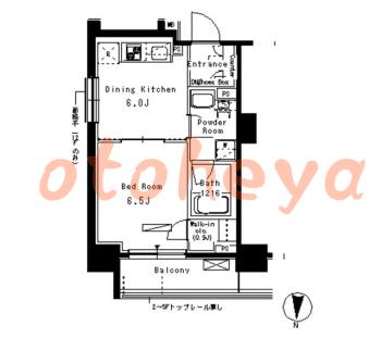 楽器可の賃貸物件 1 DK 13.6万円の図面１