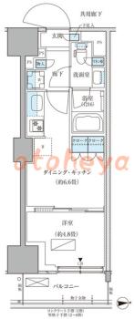 防音室のある楽器可 賃貸物件 1 DK 13.7万円の図面１