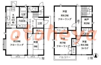 防音室のある楽器可 賃貸物件 4 SLDK 26万円の図面１