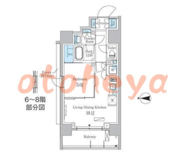 防音室のある楽器可 賃貸物件 1 LDK 16万円の図面１