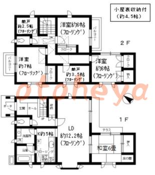 楽器可の賃貸物件 4 SLDK 24万円の図面１