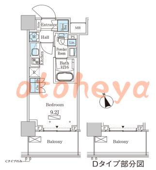 防音室のある楽器可 賃貸物件 1 R 14.3万円の図面１