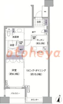 グランドピアノ可の賃貸物件 1 LDK 24.5万円の図面１
