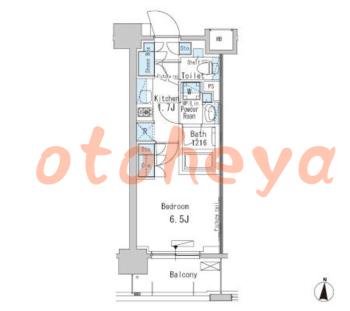 防音室のある楽器可 賃貸物件 1 K 11.4万円の図面１