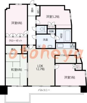 楽器可の賃貸物件 3 SLDK 12万円の図面１