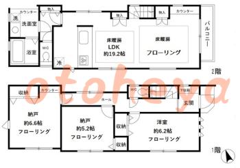 防音室のある楽器可 賃貸物件 1 SLDK 30万円の図面１
