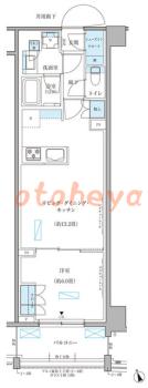 グランドピアノ可の賃貸物件 1 LDK 23.9万円の図面１
