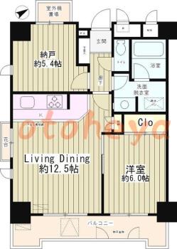 防音室のある楽器可 賃貸物件 1 SLDK 13.7万円の図面１