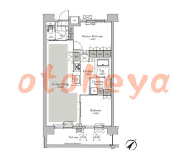 防音室のある楽器可 賃貸物件 2 LDK 24万円の図面１