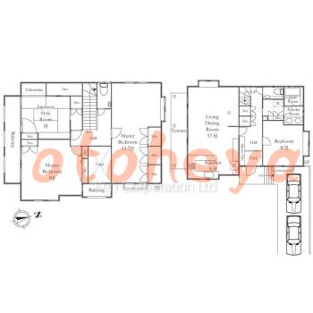 楽器可の賃貸物件 4 LDK 65万円の図面１