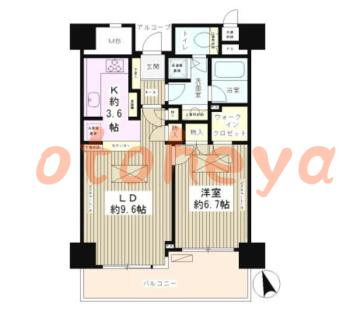 防音室のある楽器可 賃貸物件 1 LDK 17万円の図面１