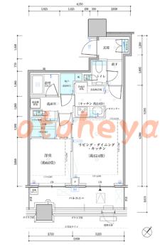 防音室のある楽器可 賃貸物件 1 LDK 29.5万円の図面１