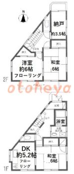 防音室のある楽器可 賃貸物件 3 SDK 8.3万円の図面１