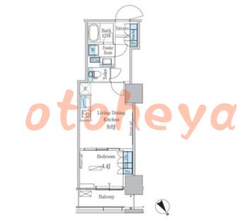 防音室のある楽器可 賃貸物件 1 LDK 15.5万円の図面１