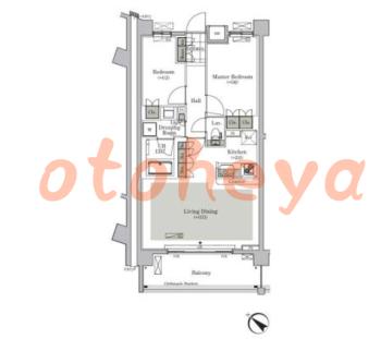 防音室のある楽器可 賃貸物件 2 LDK 20.8万円の図面１