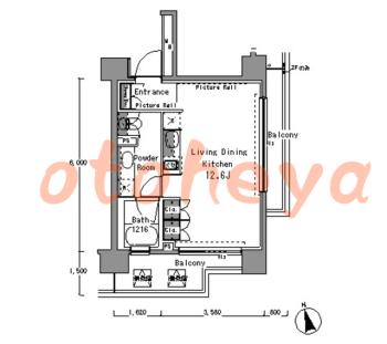防音室のある楽器可 賃貸物件 1 R 17.9万円の図面１