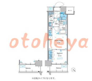 防音室のある楽器可 賃貸物件 1 DK 17.9万円の図面１