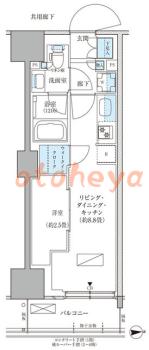 防音室のある楽器可 賃貸物件 1 LDK 14.2万円の図面１