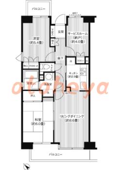 防音室のある楽器可 賃貸物件 2 SLDK 22.8万円の図面１