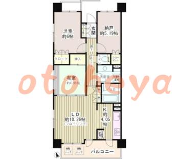 楽器可の賃貸物件 2 SLDK 17.8万円の図面１