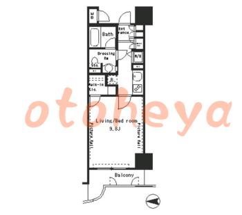 tokyo23物件 1 R 14万円の図面１
