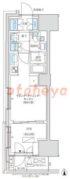 防音室のある楽器可 賃貸物件 1 LDK 18万円の図面１