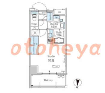 防音室のある楽器可 賃貸物件 1 R 11.6万円の図面１