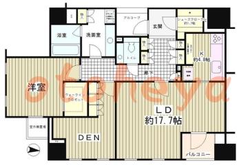 楽器可の賃貸物件 2 LDK 65万円の図面１