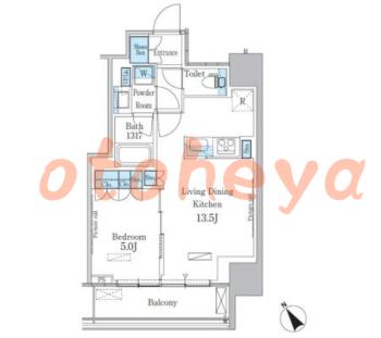 楽器可の賃貸物件 1 LDK 18.3万円の図面１
