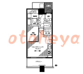 楽器可の賃貸物件 1 LDK 20万円の図面１
