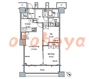 楽器可の賃貸物件 1 SLDK 33.3万円の図面１